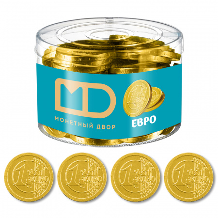 Монеты "Евро" Монетный двор в банке, 50 шт по 6 гр.