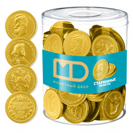 Монеты "Старинные монеты" Монетный двор в банке, 120 шт по 6 гр.
