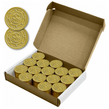Фигурный шоколад, шоколадные монеты "Монеты инков", 90 шт. по 6 гр.